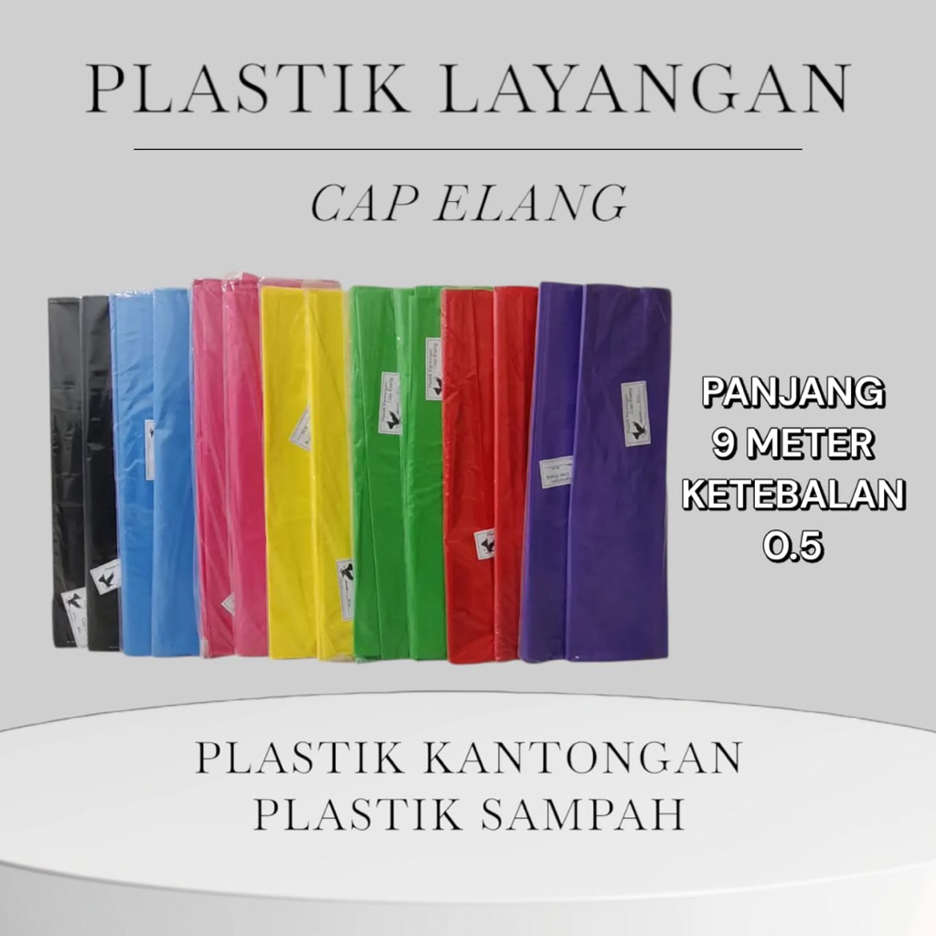 Plastik Kantongan Plastik Layangan Cap Elang Panjang 9 Meter Ketebalan 0.5 | Plastik sampah Layang L