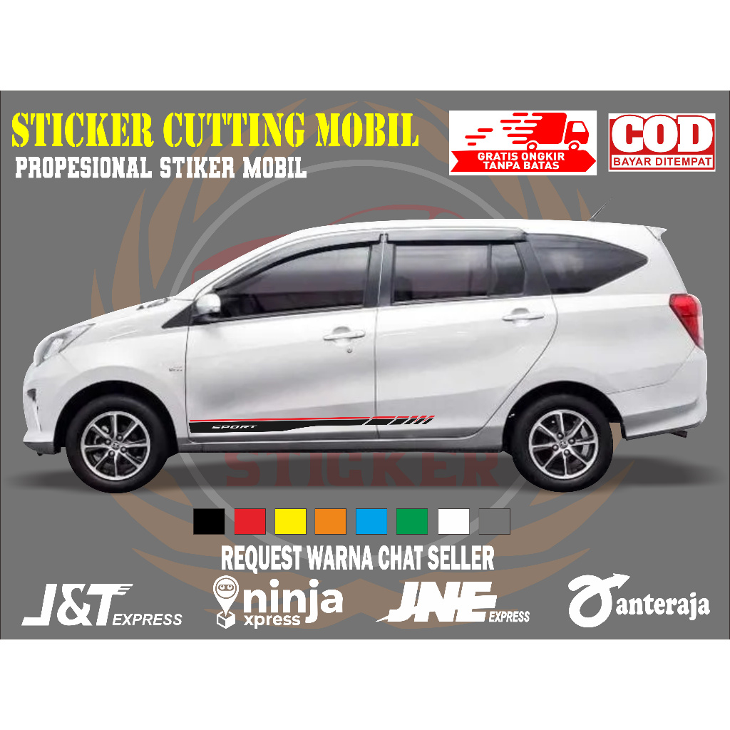 sticker mobil calya sticker mobil toyota calya sticker mobil calya keren motif variasi body mobil