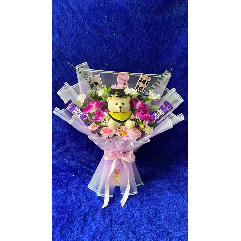 Buket custom bunga uang coklat termurah