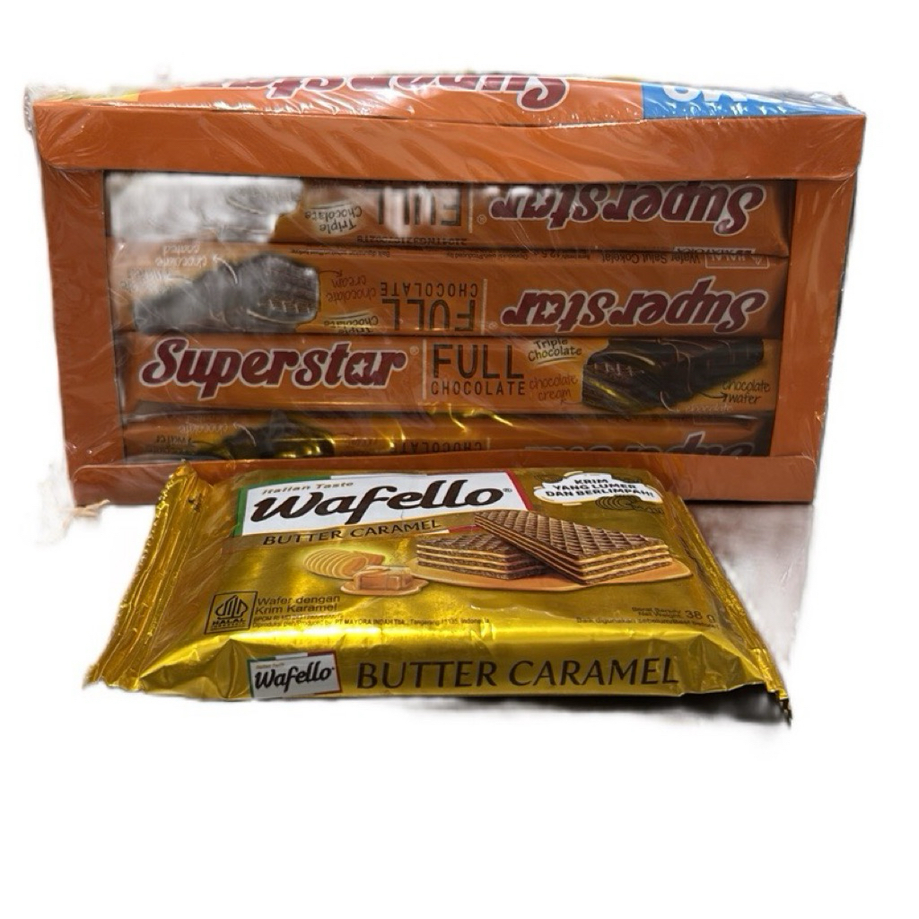 

(C2) Combo Hemat Superstar 21 x 12.5g & Wafello 38g Butter Caramel