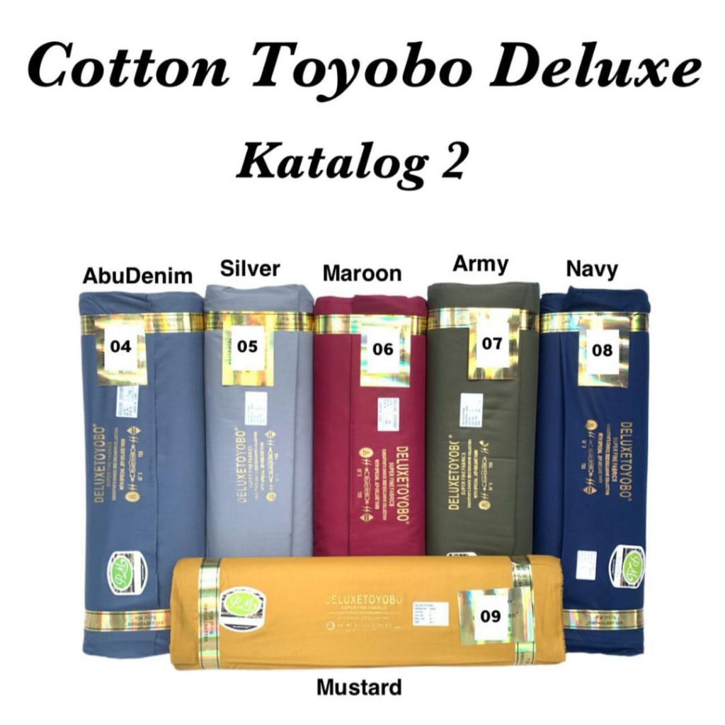 Variasi 2 ½Mter FODU TOYOBO TOMPSON ORIGINAL KAIN KATUN TEBAL BAHAN GAMIS SYARI BAJU KOKO JILBAB HIJ