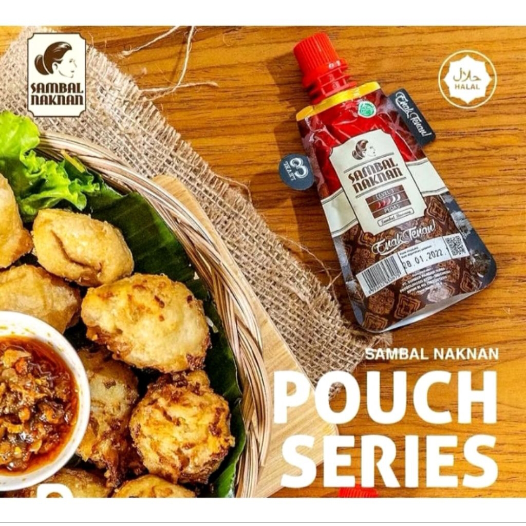 

Sambal Naknan Pouch Series | Level 3 & 5 ( 1 Dus Isi 24 Pcs ) | Sambal Bawang | Enak Tenan | Expired Date : 2026