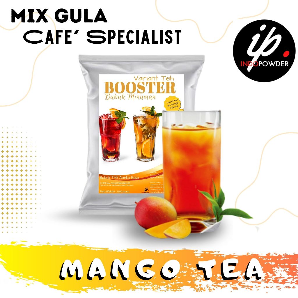 

Indopowder - Bubuk Minuman MANGO TEA / TEH RASA MANGGA 1Kg Untuk Cafe, Waralaba dan Usaha Minuman