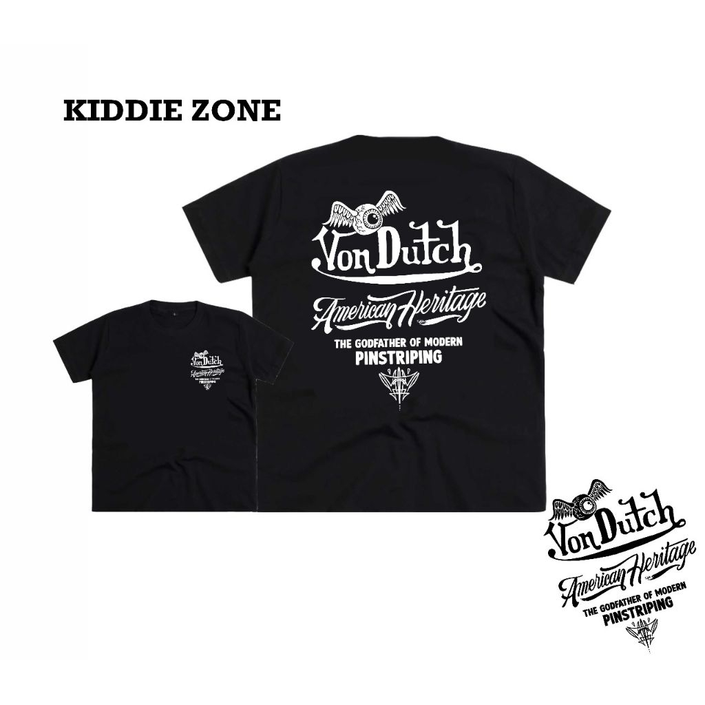 Kiddie Zone Kaos Anak Laki Laki Dan Perempuan 1-10th Unisex Baju V0nDutch Disro Combed 30s/Kaos dist