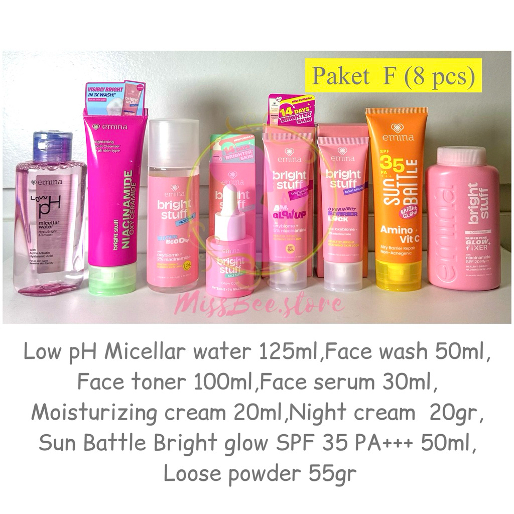 Paket Emina Bright Stuff series / Normal skin/|GLOWING SKIN