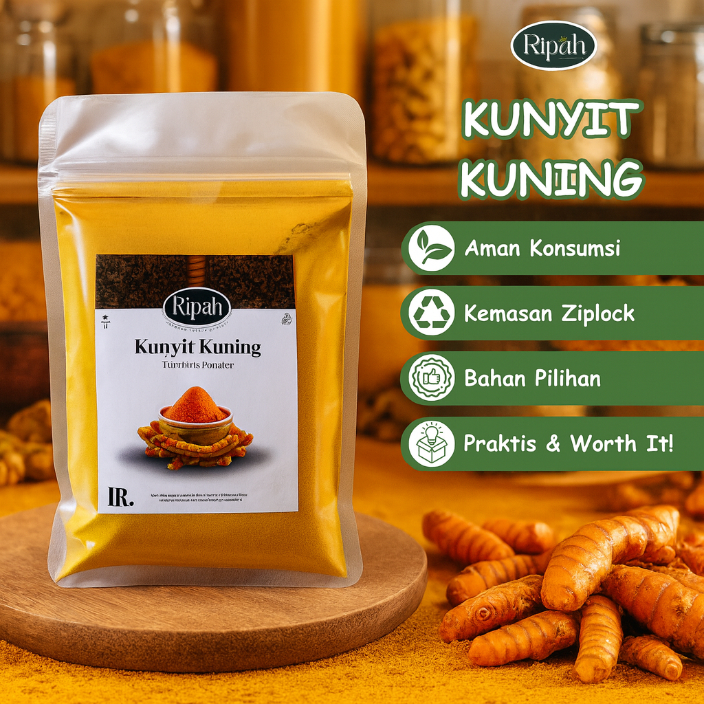 

75gr Kunyit Bubuk Murni / Turmeric Powder / Ground Turmeric / Ripah Rempah PREMIUM QUALITY