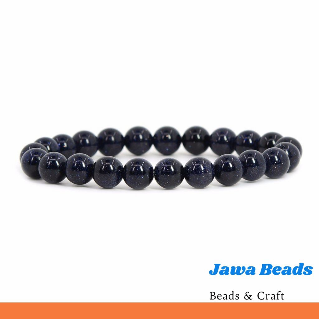 Termurah  Gelang Kesehatan pasir emas biru batu pasir mas biru Kwalitas terbaik semua ukuran Beads