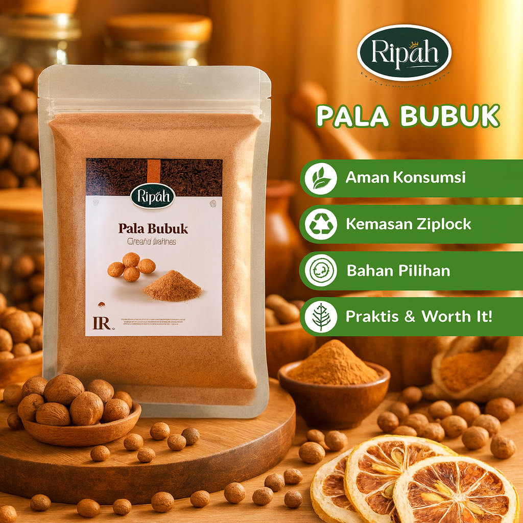 

30gr Pala Bubuk / Ground Nutmeg / Ripah Rempah PREMIUM QUALITY