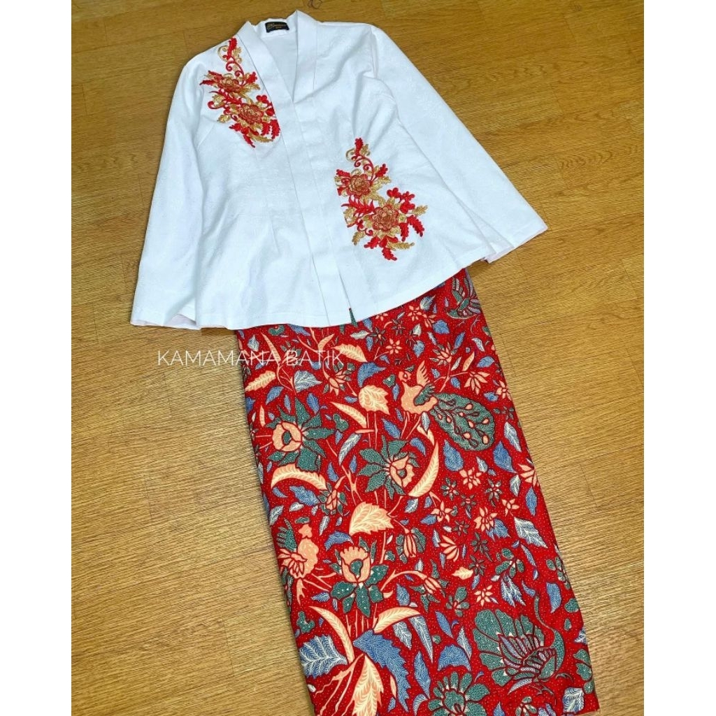 SETELAN Atasan Blus Rok  batik katun wanita |  Tunik batik kerja wanita fashion by batik jawa