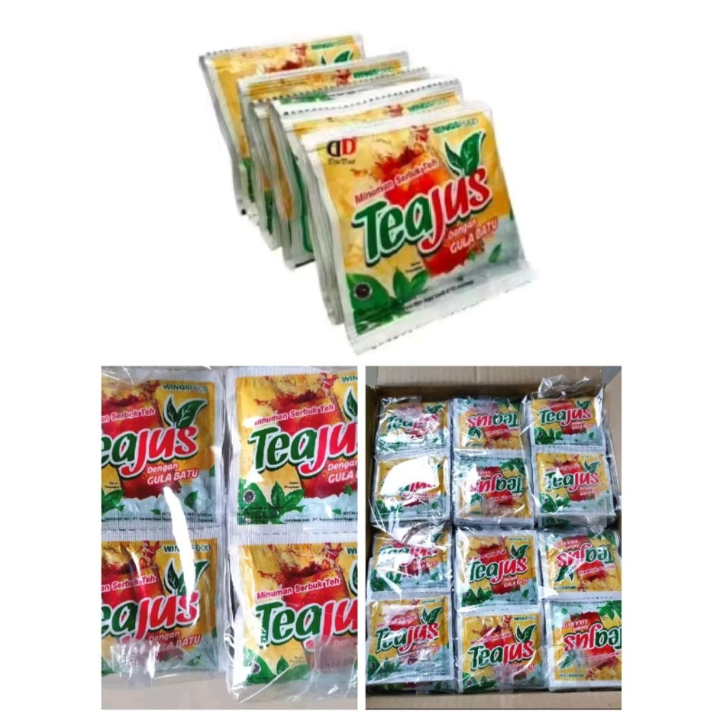 

Teajus Minuman Serbuk Teh dengan Gula Batu 1 pack 6 renteng / 60 sachet