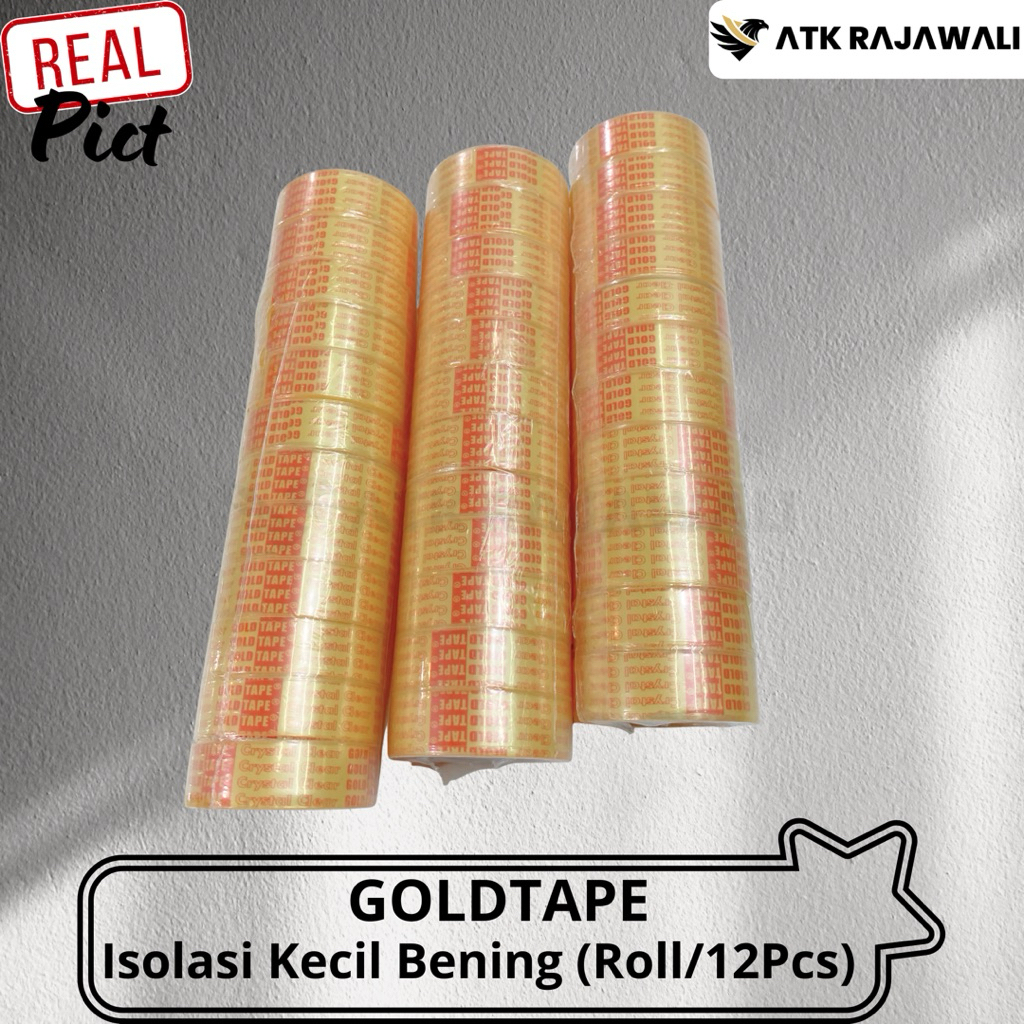 

Gold Tape Isolasi Kecil Bening (Isi 12 Pcs)