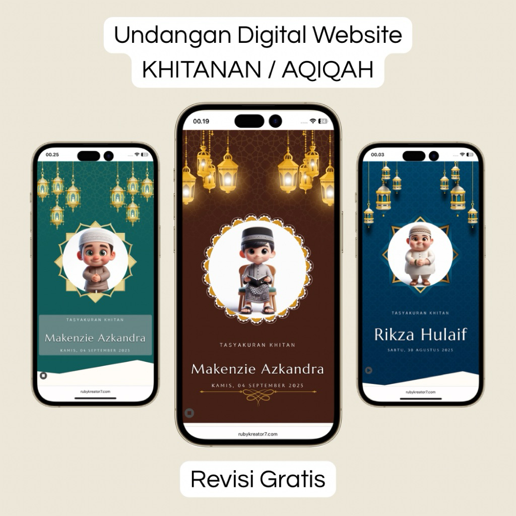 Undangan Khitan / Aqiqah Digital Web Website Online / Khitan Web Murah Lengkap