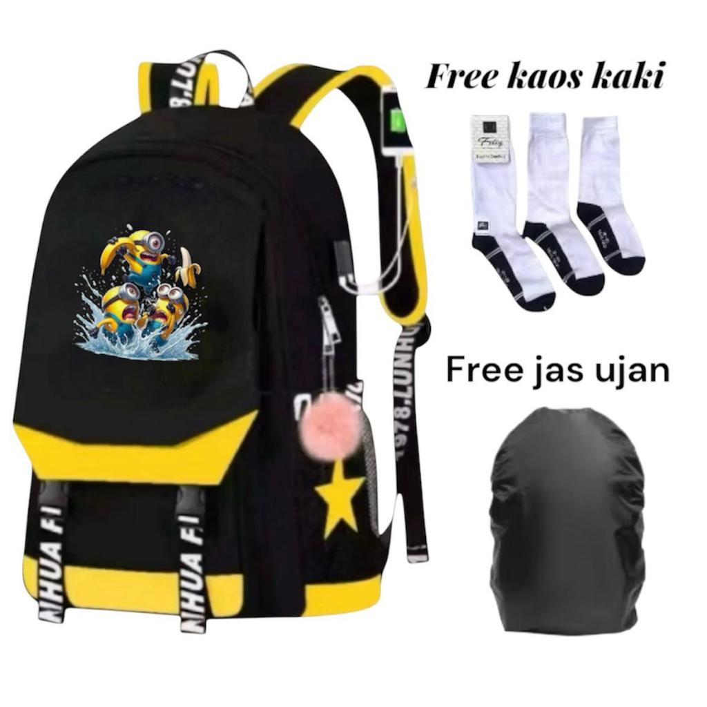 TAS SEKOLAH ANAK LAKI LAKI SD MINION TAS RANSEL SEKOLAH ANIME COWOK FASHION TERBARU