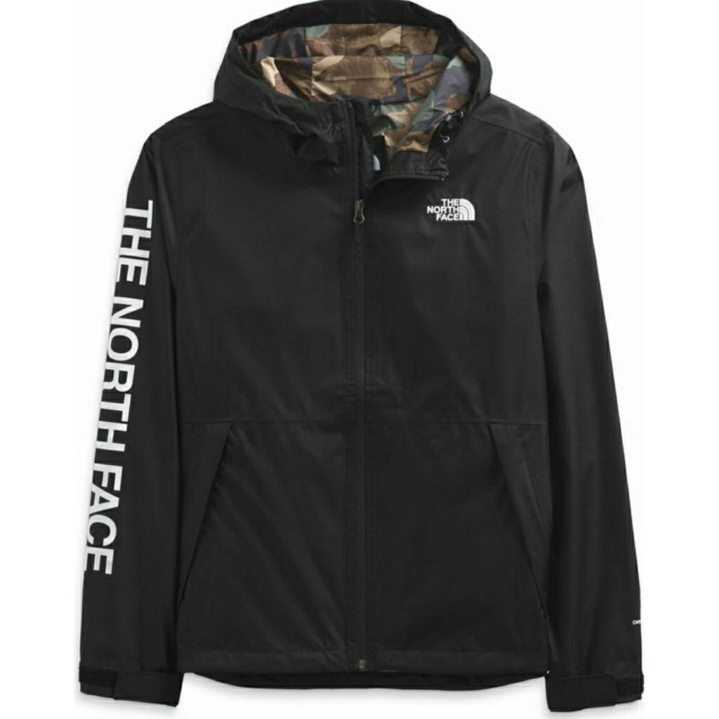 THE NORTH FACE MEN'S MILLERTON NOVELTY PRINTED BLACK JAKET GUNUNG HIKING TREKKING TRAVELING WATERPRO