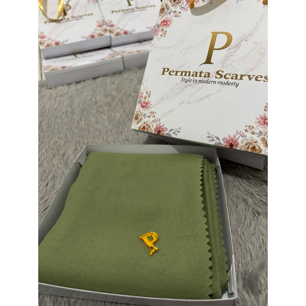 Hijab voal premium Hijau sage