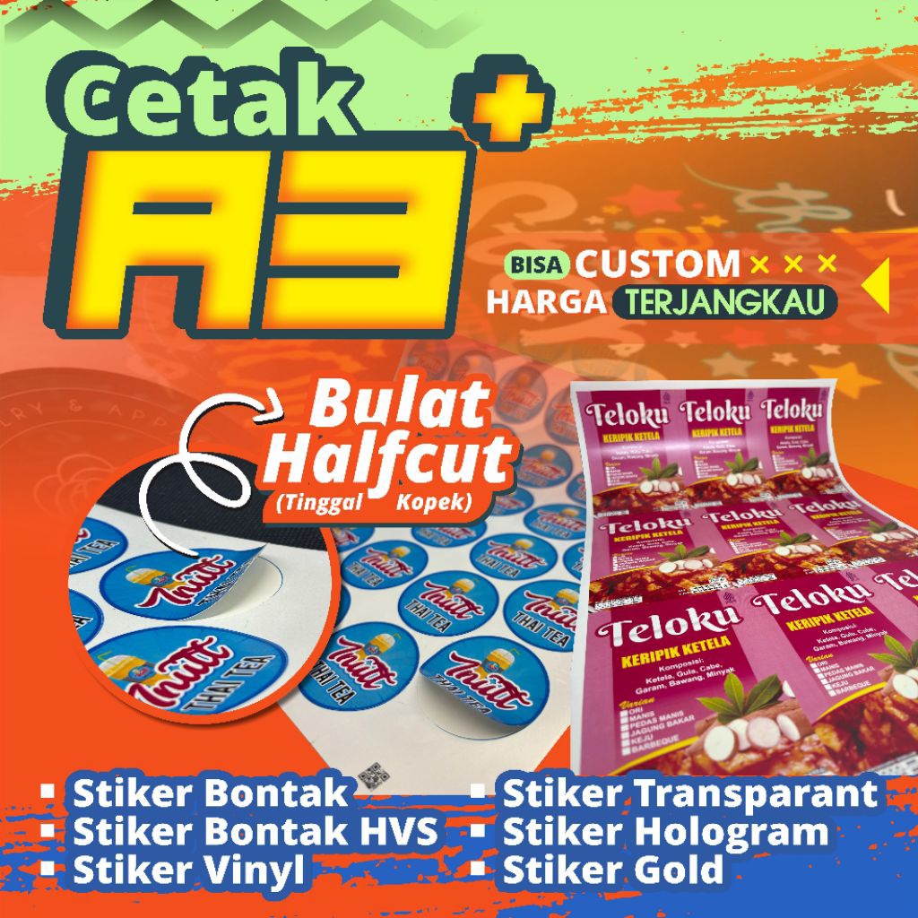 

STICKER HALFCUT BULAT BERBAGAI UKURAN | STICKER CUSTOM KEDIRI