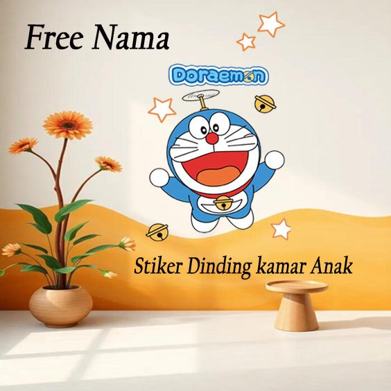 Wall Sticker Aestethik kamar Anak/Dekorasi Dinding Doraemon