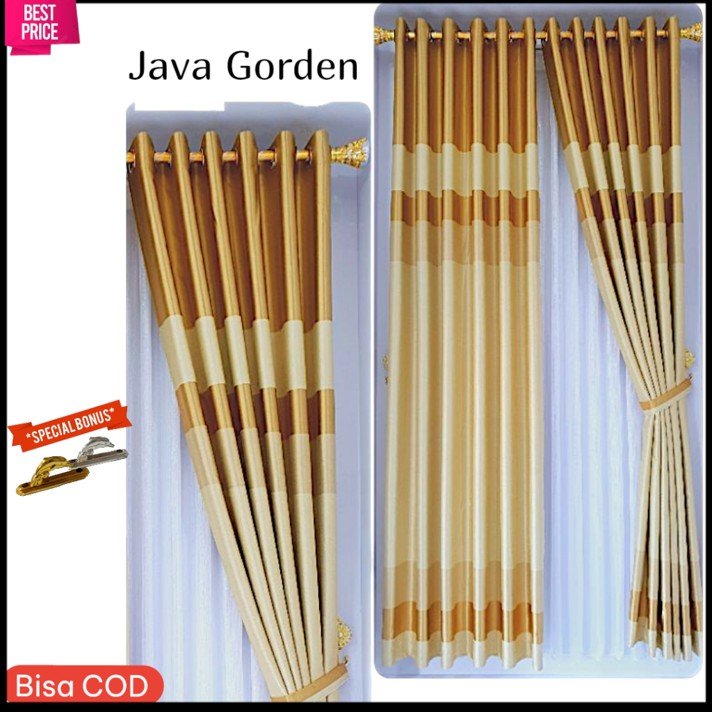 GORDEN JENDELA HORDENG BLACKOUT PREMIUM MINIMALIS GOLD / GORDEN JENDELA