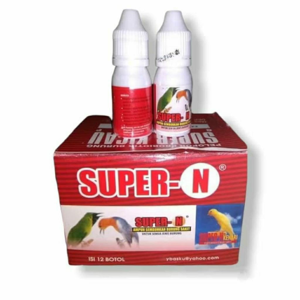 SUPER N/SUPER-N SUPER KICAU OBAT BURUNG SAKIT INFEKSI PENCERNAAN DIARE BERAK KAPUR DARAH PERNAFASAN 
