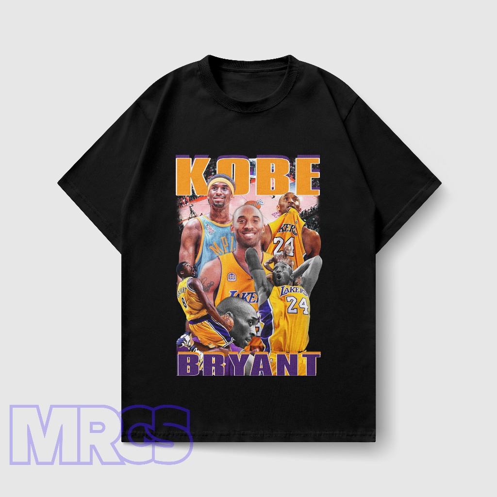 Kaos Oversize Unisex Kobe Bryant Los Angeles Lakers  Kaos Oversize Retro Basketball Kobe Bryant
