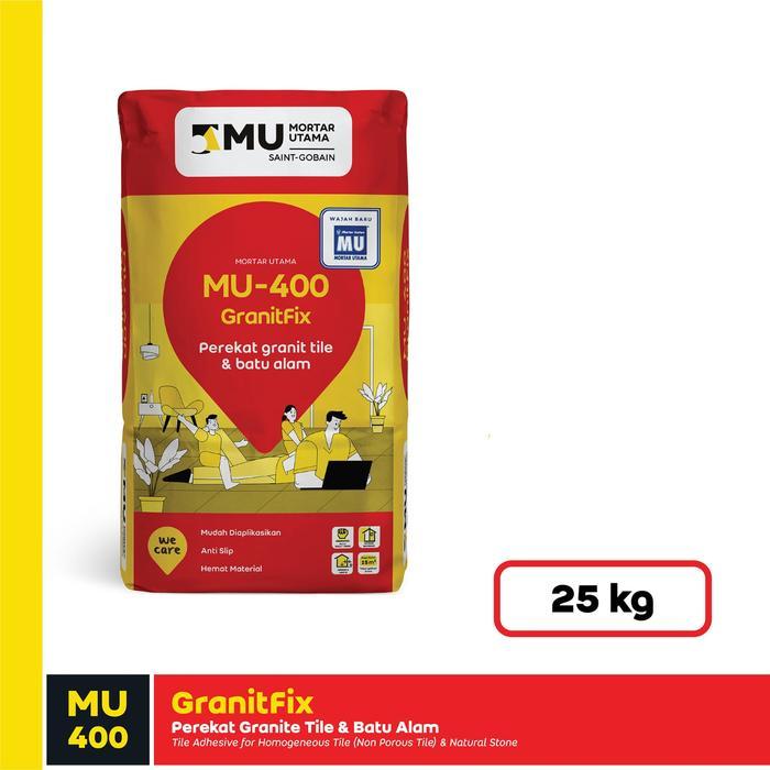 Semen MU-400 GranitFix Perekat Granite Tile dan Batu Alam 25Kg - 1 Sak / Semen Pasang Granit / Semen