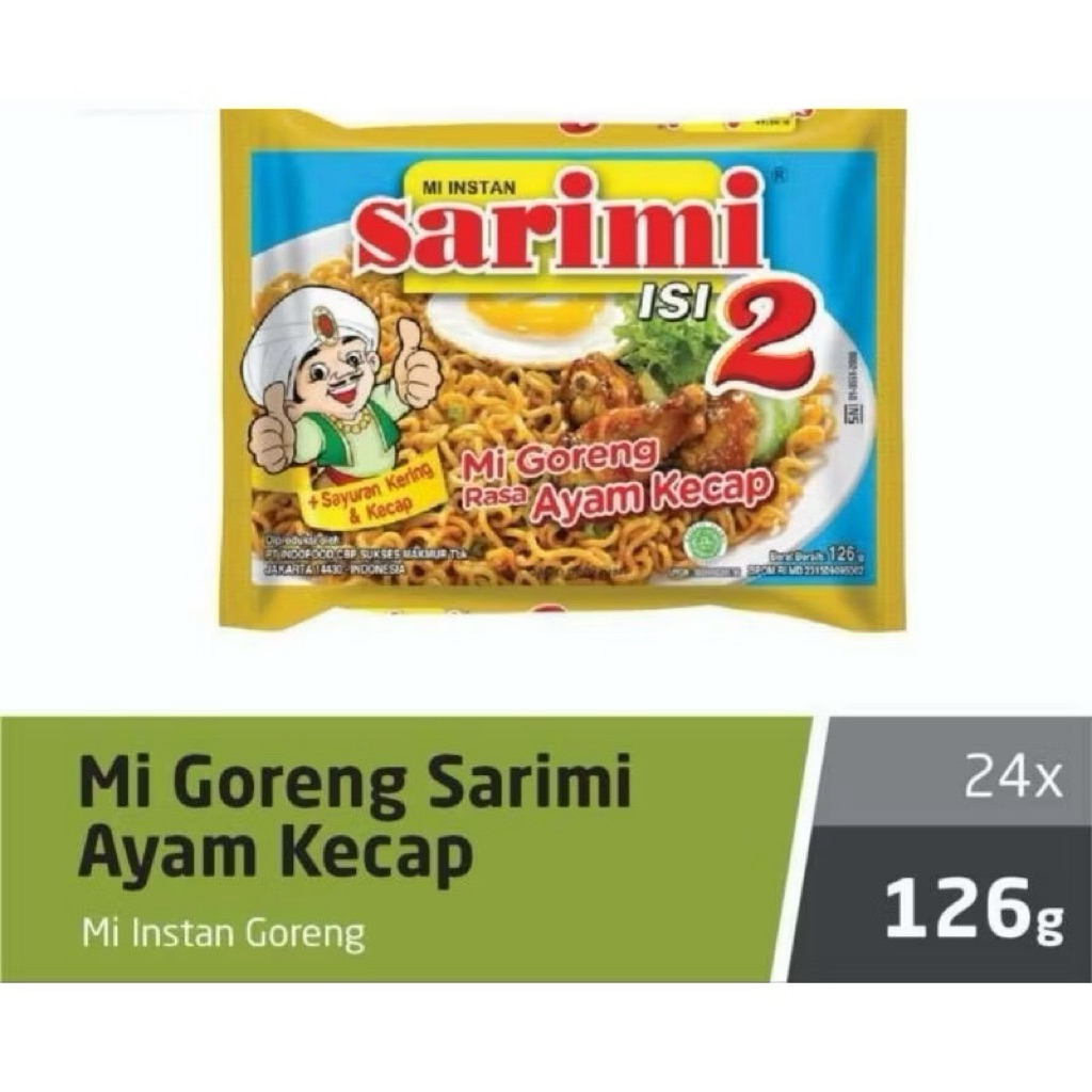

TERMURAH !! SARIMI Isi 2 Mie Goreng Ayam Kecap 1 dus isi 24pcs