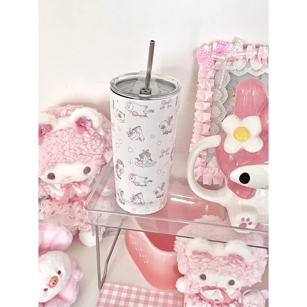 [PREORDER] Tumbler Kucing Imut dengan Desain Estetik | Tumbler 550ML