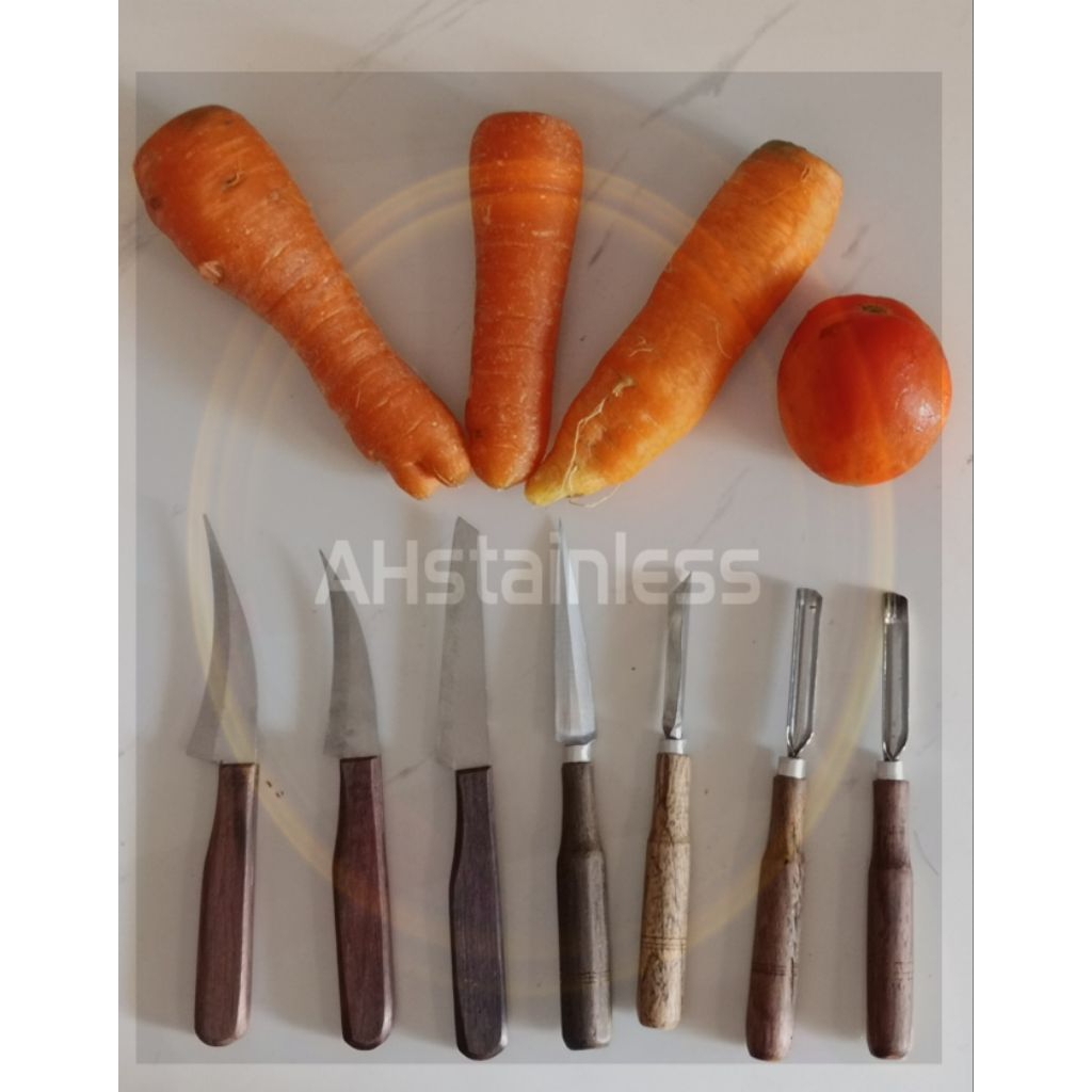 Pisau garnish/pisau ukir buah/pisau ukir sayur 1 set isi 7