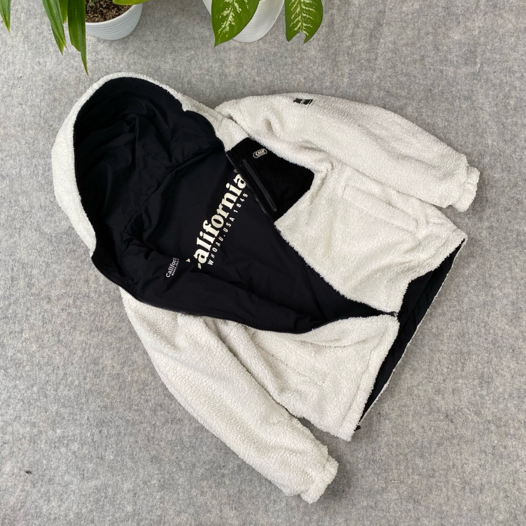 jacket winter revesible x sherpa WHO A U california super cakep like new
