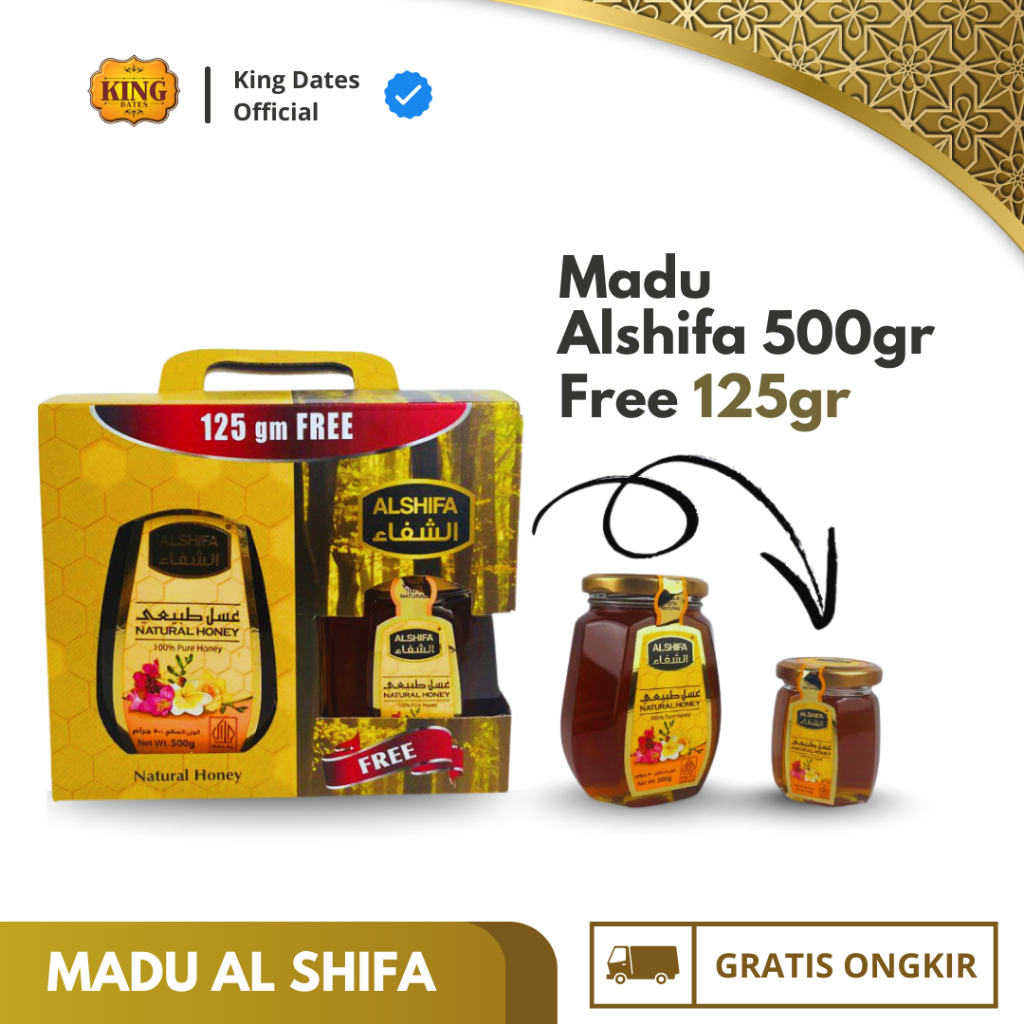 

MADU Al-Shifa 500GR FREE 125GR - Pure Natural Honey Gift Set