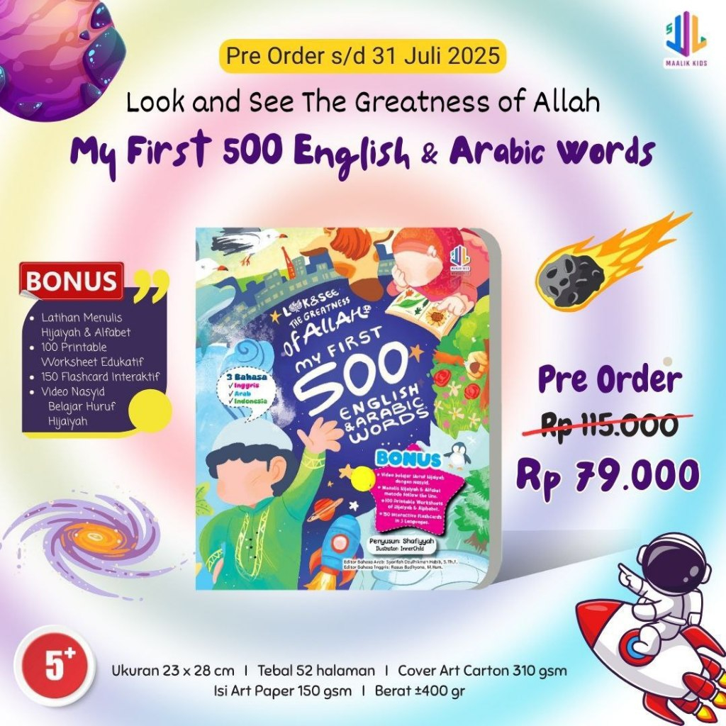 [Ready Stock] LOOK & SEE: The Greatness of Allah (My First 500 First English & Arabic Words)