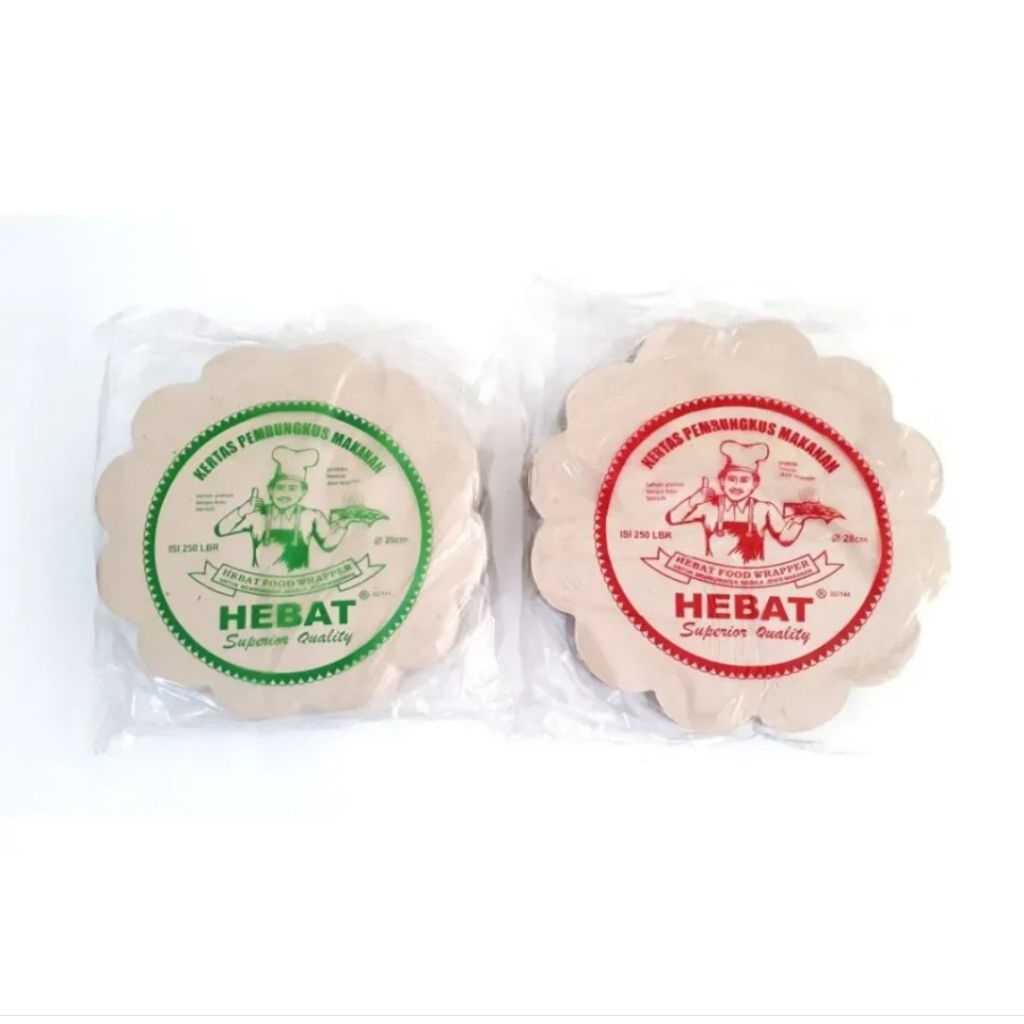 Kertas Nasi bulat diameter 25/28 cm 1 pack 250 Lembar