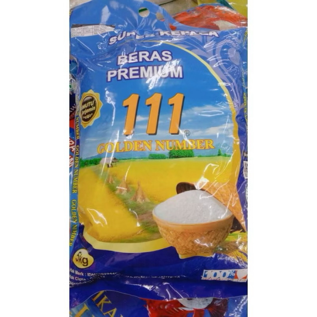 

beras 5kg super kepala golden number 111