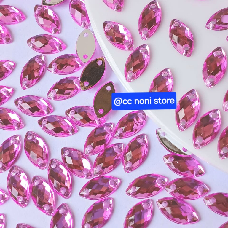 Payet Diamond Kristal Mata Sampan Akrilik Jahit Size Kecil Uk 5*10 Per 30 Pcs