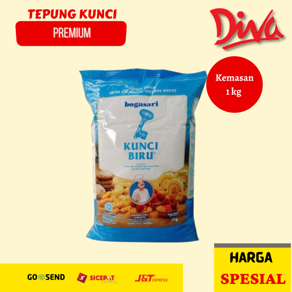

Tepung Terigu Kunci Biru Premium 1kg