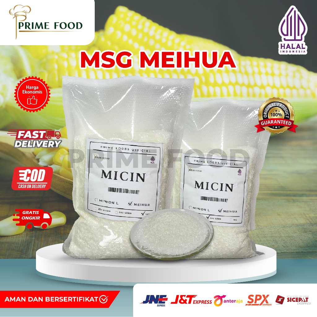 

Micin Penyedap Rasa MSG Meihua & Miwon Gurih Umami dan Berkualitas Repack 1KG/500G