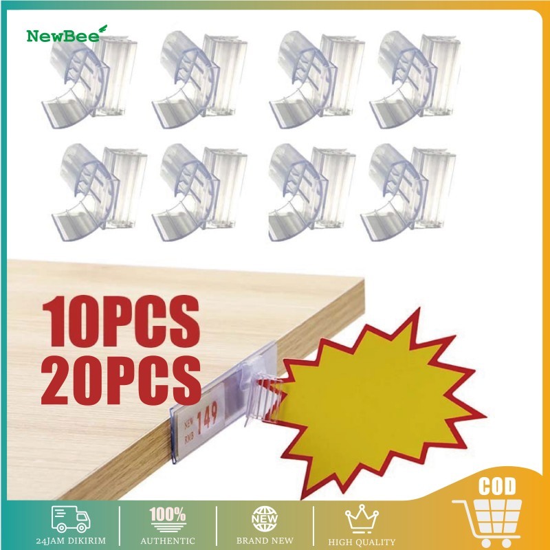 

20PCS Wobbler Promo Toko Penjepit Clip PVC Clip On Pop Lengkung Clip On Penjepit Kertas Pamflet Media Promo Tipe Untuk Display Popcard