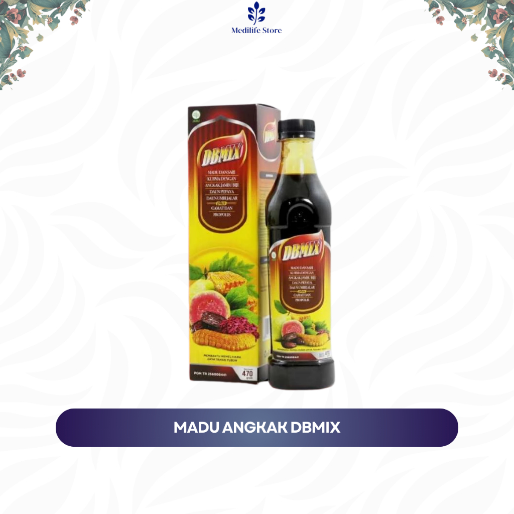 

MADU DBMIX ANGGAK JAMBU BIJI DAUN PEPAYA – madu herbal sari kurma pilihan | bantu naikkan trombosit & HB | atasi anemia & pemulihan pasca sakit | jamu halal BPOM | 100% original