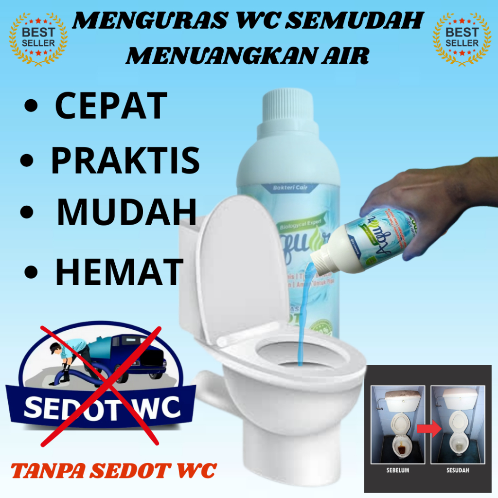 Obat Penghancur Tinja Septictank/Penghilang Bau WC  Pengurai Limbah Toilet