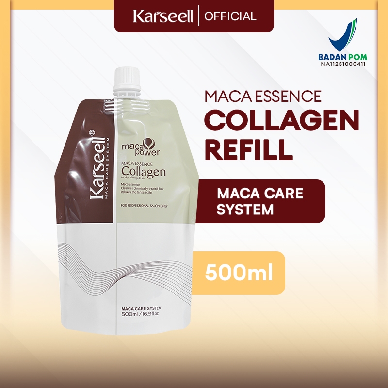 Karseell - Masker Rambut Keratin Smoothing / Kemasan Refill Maca Collagen Essence Repair - 500ml