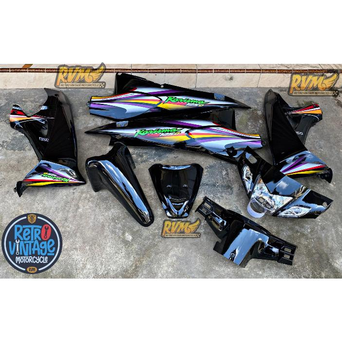 cover body full set honda kharisma X/D 125 warna hitam full set body karisma 125 X