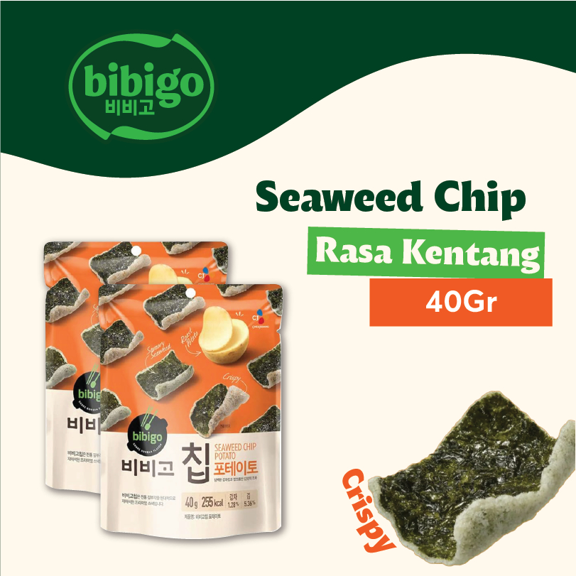 

Bibigo Seaweed Snack Rasa Kentang / Seaweed Chip Potato 40G (2Pcs)