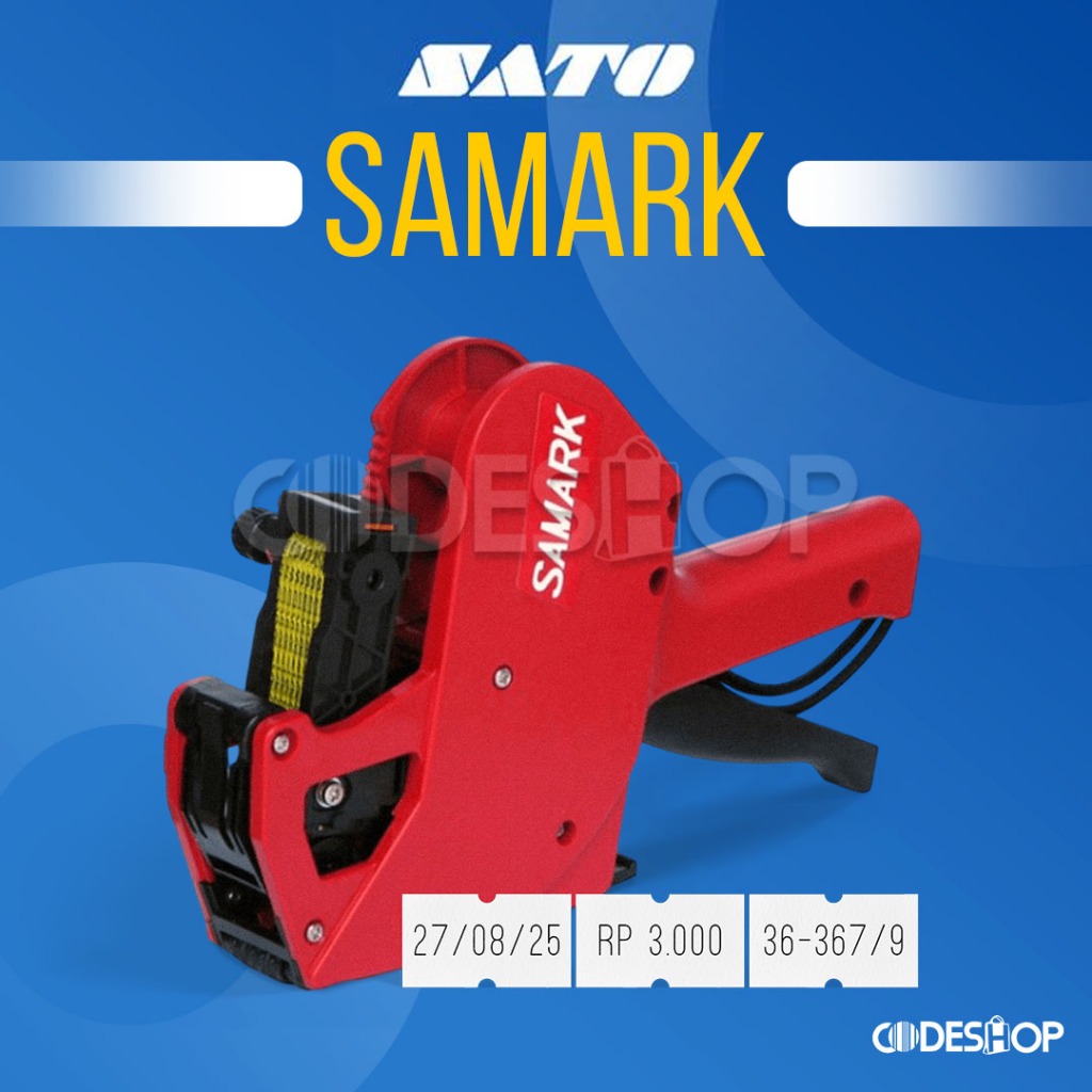 

Sato Samark Mesin Cetak Tembak Harga Price Handlabeller Hand Label 1 Line Baris 8 Digit Angka