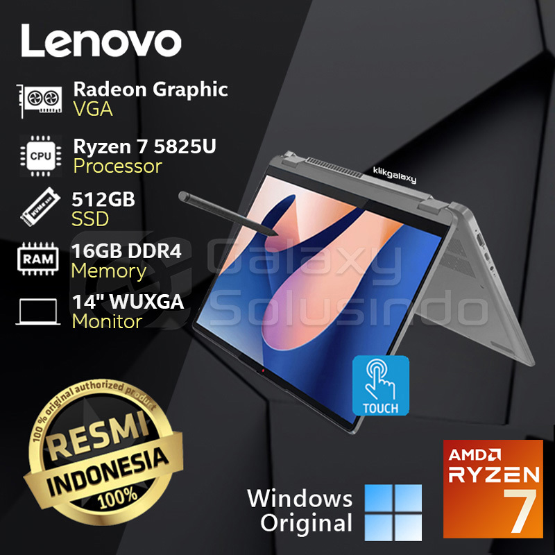 Ideapad Flex 5 14ABR8HWID Ryzen 7 5825U 512GB SSD 16GB RAM Grey Notebook Laptop GS
