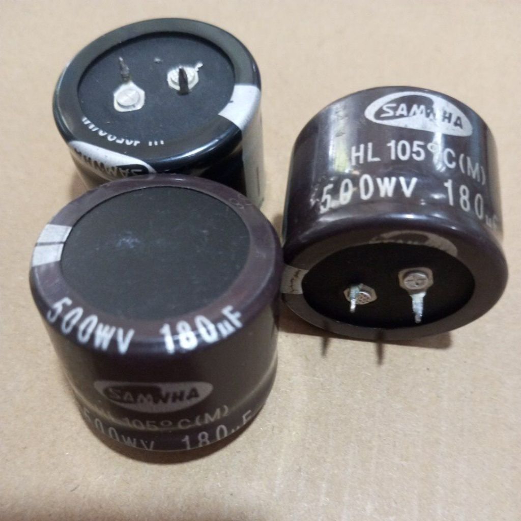 ELCO 500WV 180uF SAMWHA KAPASITOR ORIGINAL