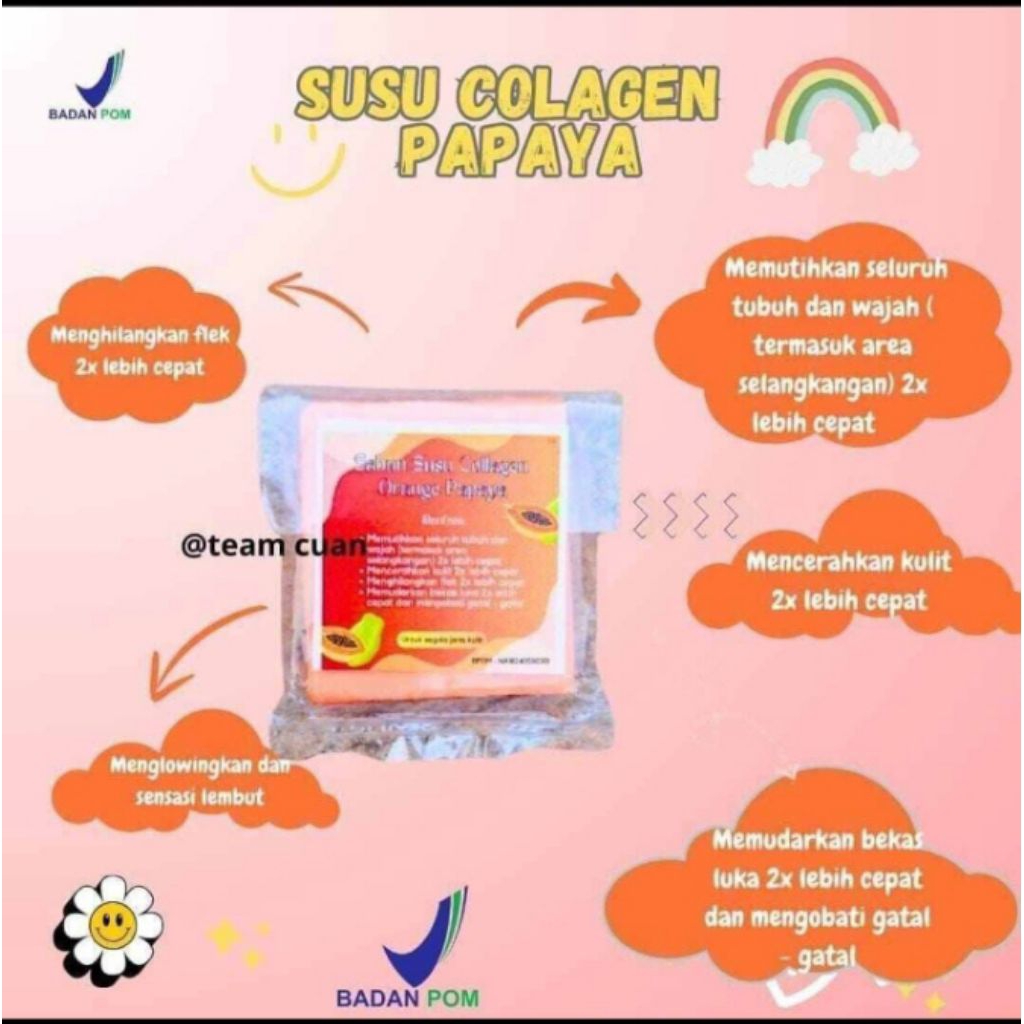 sabun collagen pepaya penghilang bekas koreng
