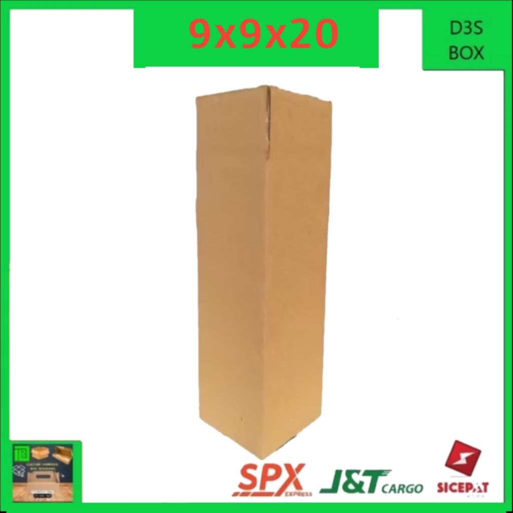 

kardus 9x9x20 bahan Singgle wall