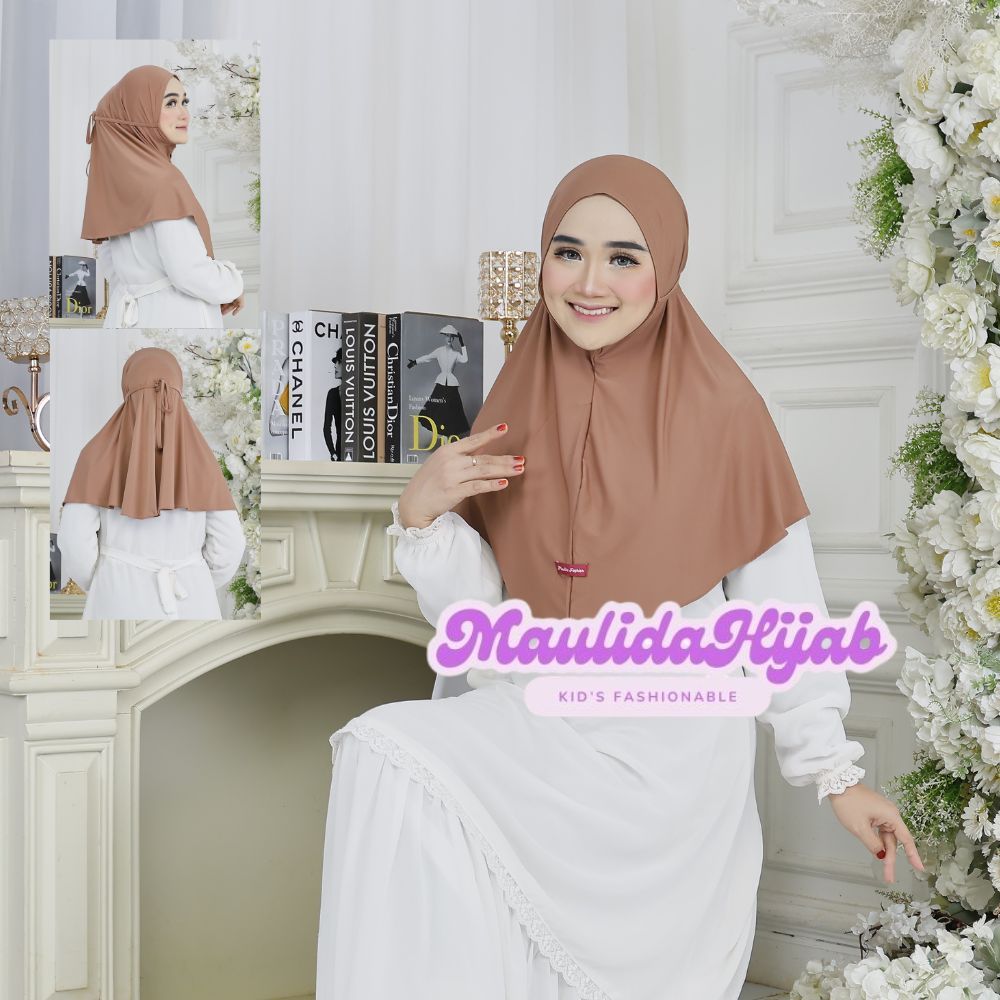 Bergo maryam Jersey Kerudung tali belakang Jilbab instan Hijab Bergo Sport non pet
