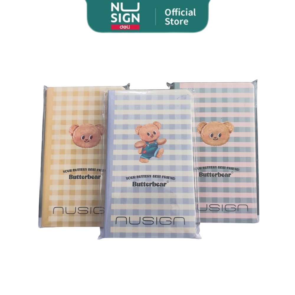 

DELI Nusign Notebook 92x159mm 60 Sheets NS348-B Butterbear