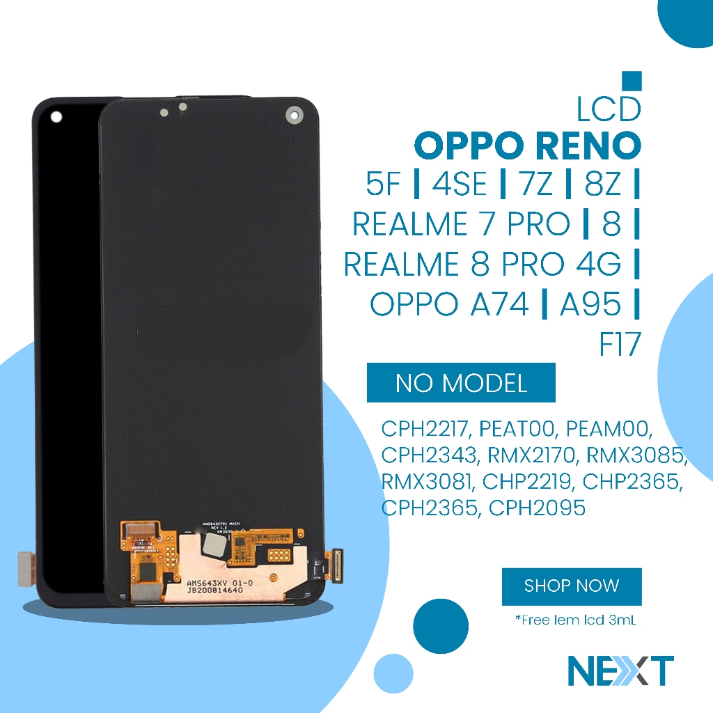LCD Oppo Reno 5F / Reno 4SE /  Reno 7z / Reno 8z / LCD Realme 7 Pro / Realme 8 / Realme 8 Pro 4G /  